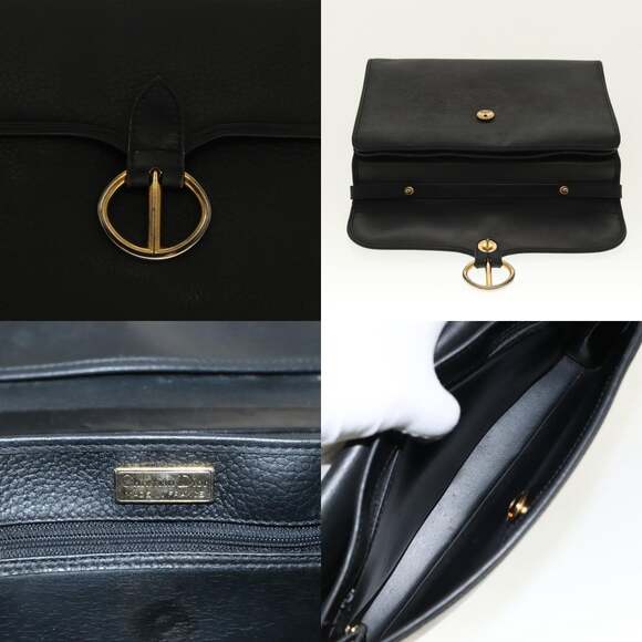 DIOR Hand Bag Leather Black Gold - Picture 11 of 13